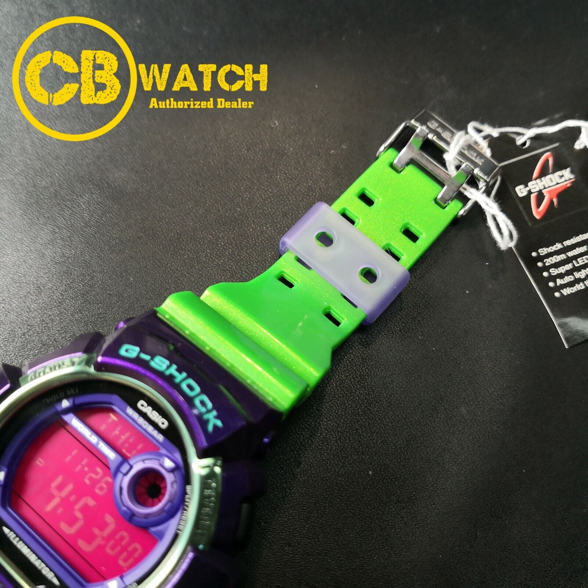 G shock purple top green