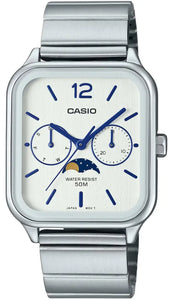 Casio Analog MTP-M305D-7A Moonphase Quartz Men's Watch Stainless Steel