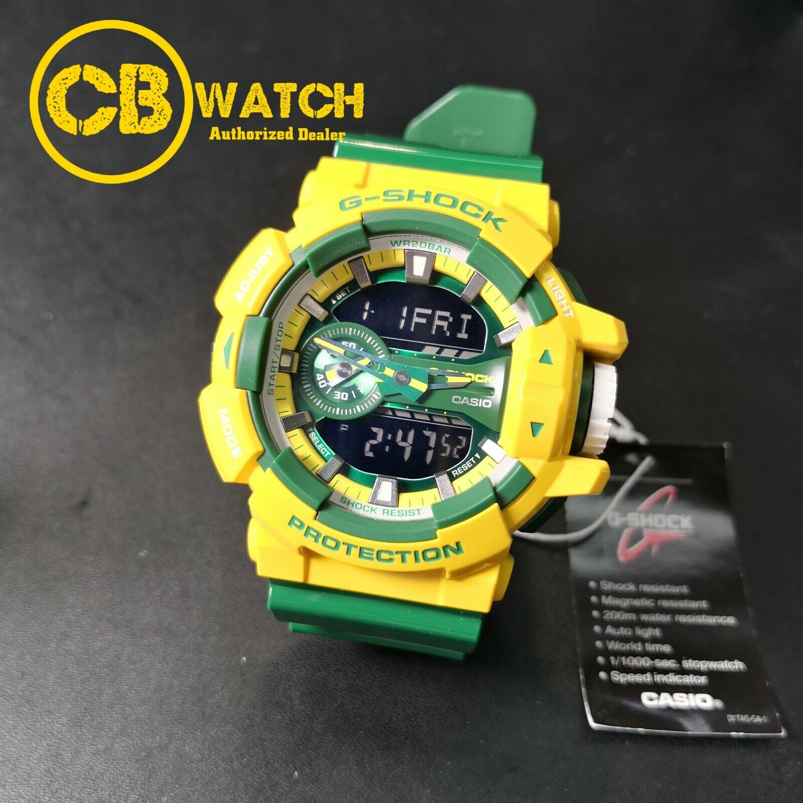 GAB2100-3A | Green Analog-Digital Men's Watch - G-SHOCK | CASIO